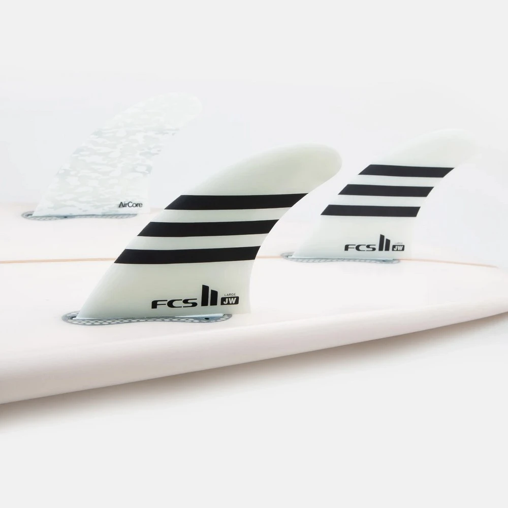 AILERONS SURF FCS II JULIAN WILSON PC LARGE NOIR/BLANC SET DE 3 1 AILERONS SURF FCS II JULIAN WILSON PC LARGE NOIR/BLANC SET DE 3
