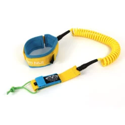 LEASH DE SUP ARII NUI COILED GENOU 9 -Équipement D'Eau leash de sup arii nui coiled genou bleu jaune 11 04 2018 17 30 22