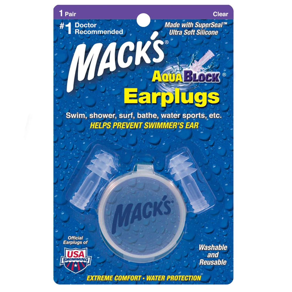 BOUCHON D OREILLE MACKS AQUA BLOCK EAR PLUGS 1 PAIRE 2 BOUCHON D OREILLE MACKS AQUA BLOCK EAR PLUGS 1 PAIRE – Image 2