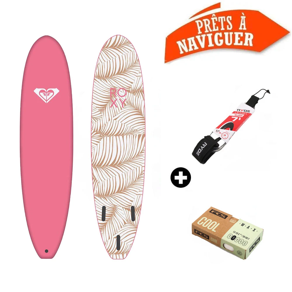 Quiksilver Surf Mousse Roxy Break Rose + Leash + Wax 2 Quiksilver Surf Mousse Roxy Break Rose + Leash + Wax – Image 2