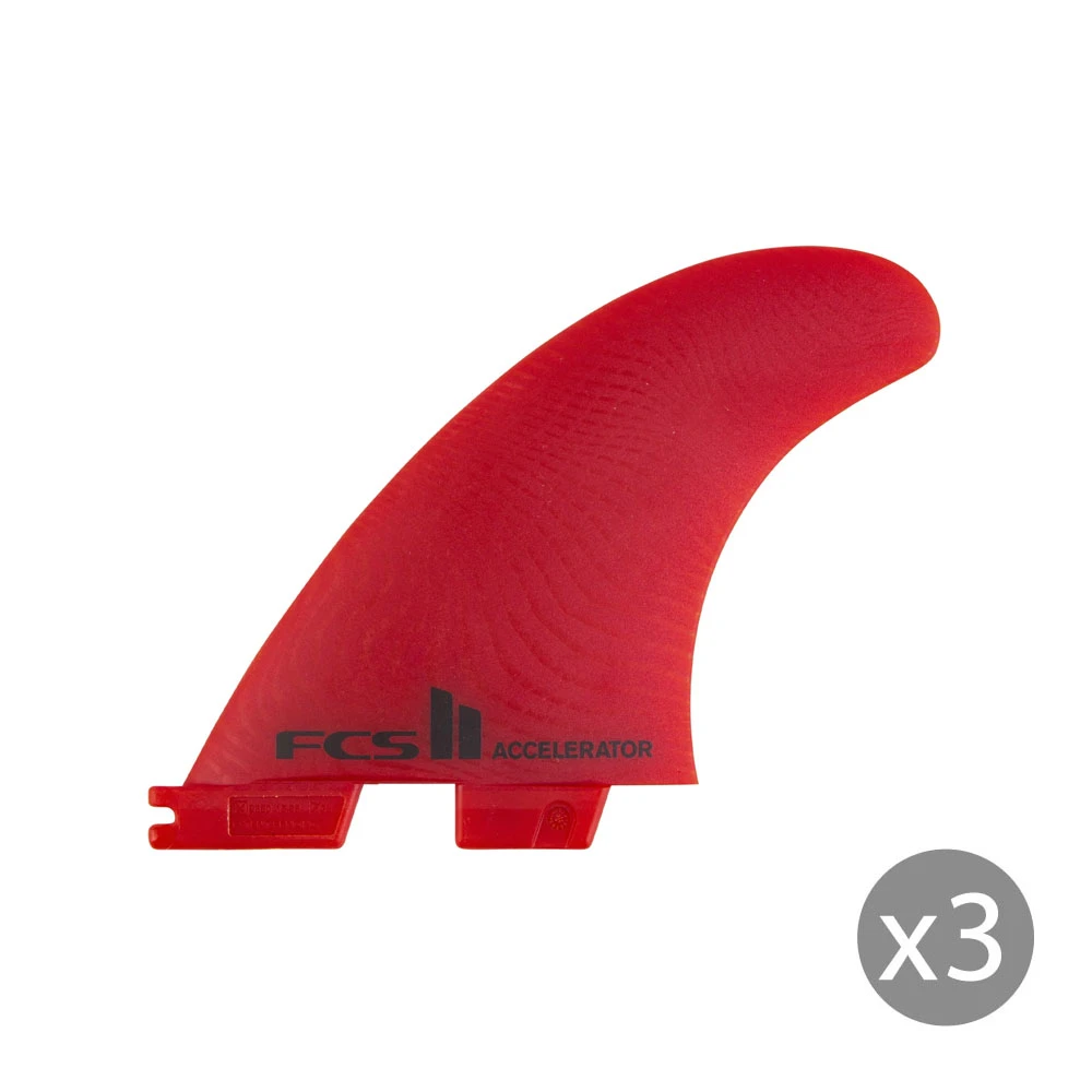 Ailerons SURF FCS II Accelerator Neo Glass Large Rouge Set De 3 1 Ailerons SURF FCS II Accelerator Neo Glass Large Rouge Set De 3
