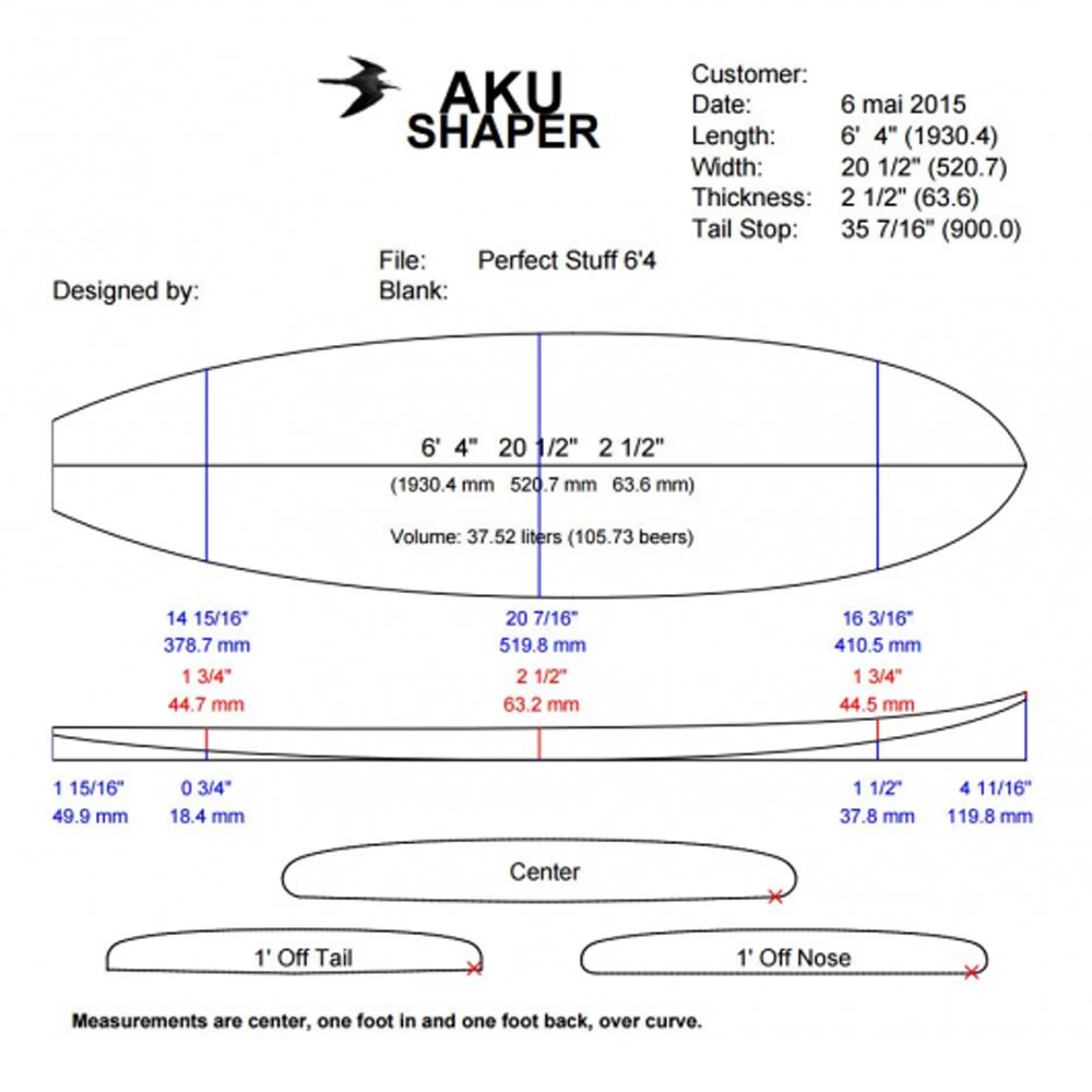 SURF PERFECT STUFF 6.4 FISH WHITE GLOSS 2 SURF PERFECT STUFF 6.4 FISH WHITE GLOSS – Image 2