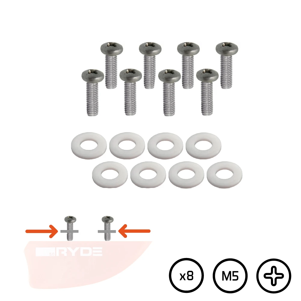 VISSERIE MARINE CRUCIFORME POUR AILERON DE TWINTIP AVEC RONDELLE 1 VISSERIE MARINE CRUCIFORME POUR AILERON DE TWINTIP AVEC RONDELLE